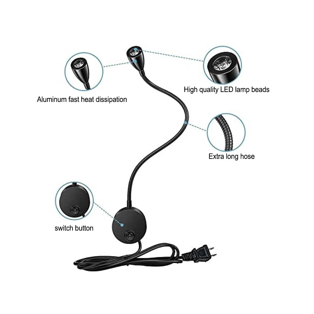 Flexora Moderne LED Leselampe | Rotierbares Wandspotlight | Flexibler Arm | Perfekt für Schlafzimmer & Büros