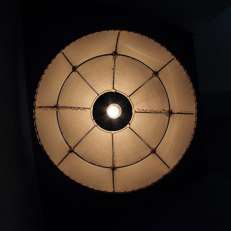 RustiShade Hängelampe | Halbrunder Stoffschirm | Rustikales Design | Für Esszimmer & Küche | In 3 Größen erhältlich