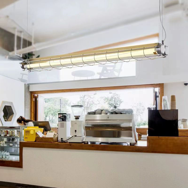 Lynteris Insel-Leuchte | Modernes Industrie-Design | Acryl & Metall | 1/2-flammig | Esszimmer-Beleuchtung