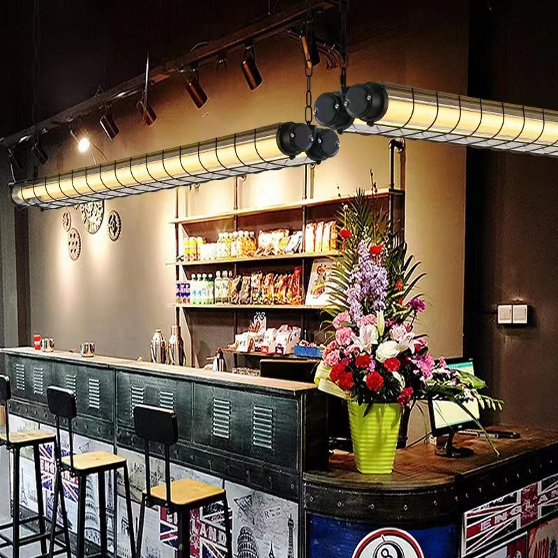 Lynteris Insel-Leuchte | Modernes Industrie-Design | Acryl & Metall | 1/2-flammig | Esszimmer-Beleuchtung