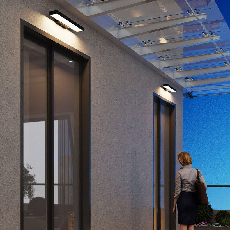 FlatLight Moderne LED Außenwandleuchte | Minimalistisches Design | Rechteckig & Wasserdicht | Mit Sensoroption