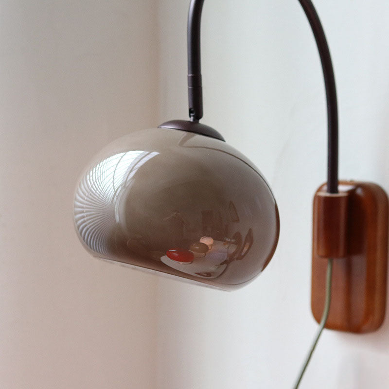 LumiCarve Wandleuchte | Minimalistisches Design | Glas & Massivholz | LED Wandleuchte für Wohnräume