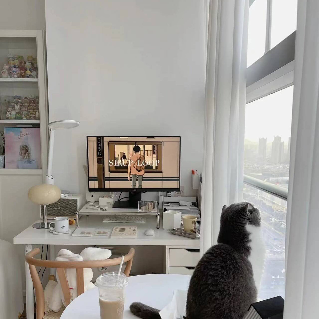 ShiningSphere Nordic Tischlampe | Vintage Design | Rundes Glas | Stimmungslicht | 1-flammig | Deko für Zuhause