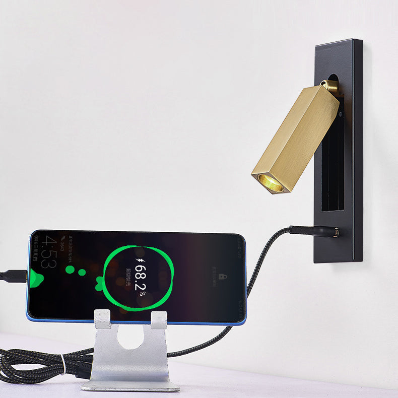 LineaGlow Minimalistische LED Wandleuchte | Rechteckiges Aluminium-Design | Mit Schalter & USB-Option