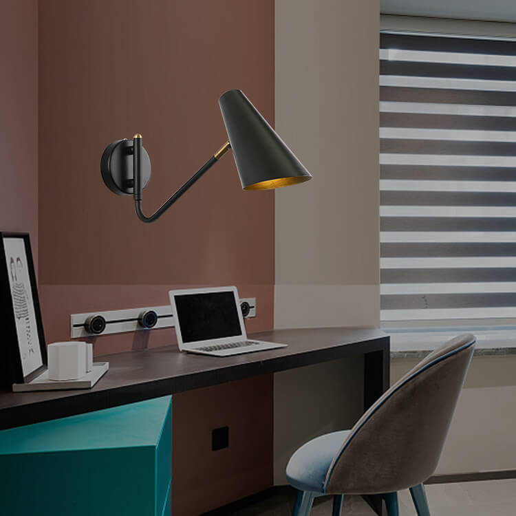 LioraFlex Drehbare Wandlampe | Nordic Design | Minimalistisch | Schwarz, Weiß oder Gold | Wandleuchte für Zuhause