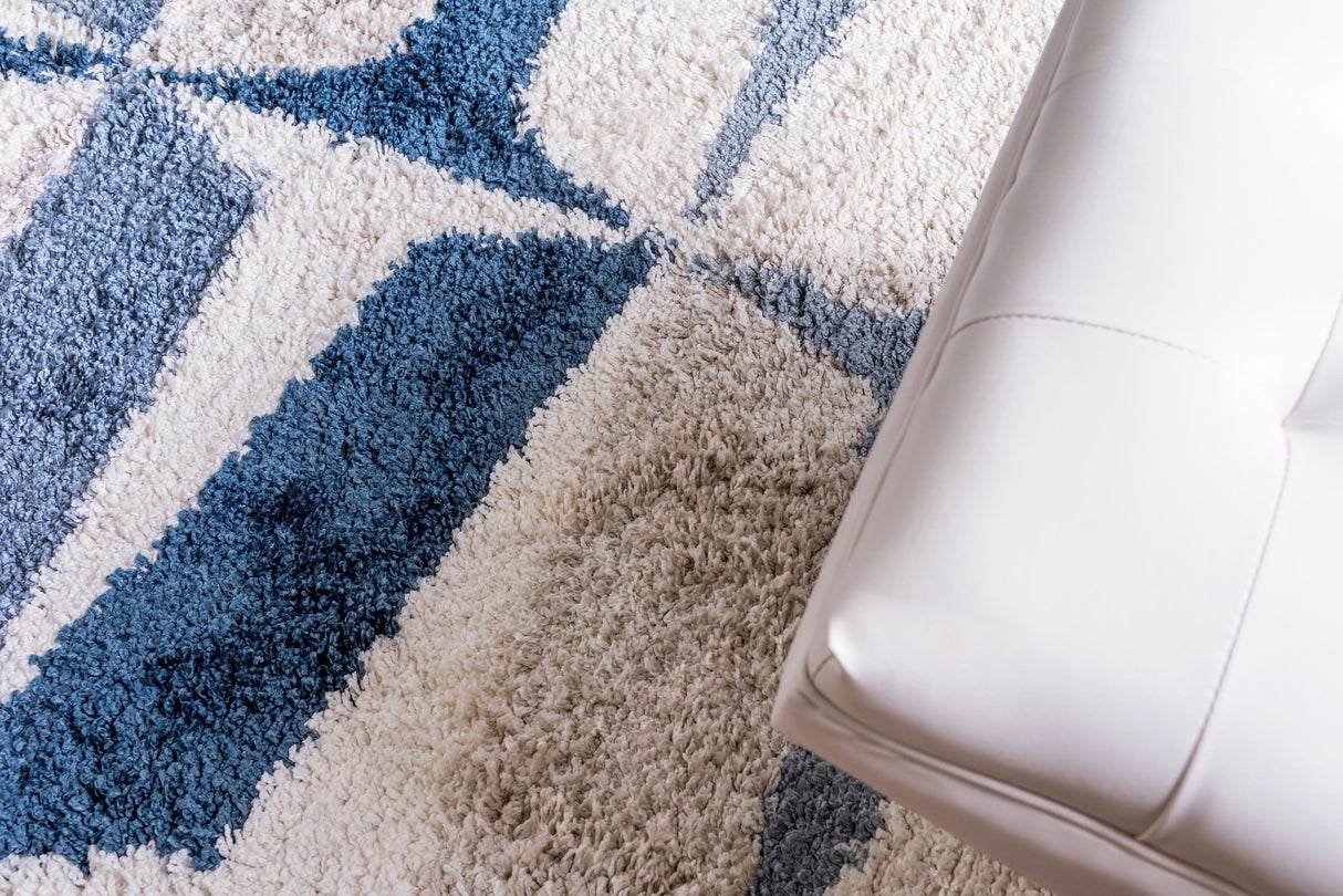 Veluvia Moderner Hochflor Teppich | Weich & Stilvoll | Perfekt für Wohnzimmer & Schlafzimmer