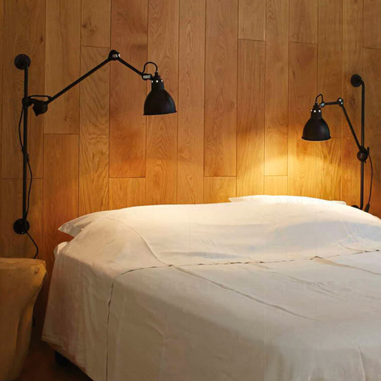 Brayden Industrial Vintage Eisen Wandlampe mit Schwenkarm | 1-Licht | Retro Design | Flexibel | Stimmungslicht für Zuhause