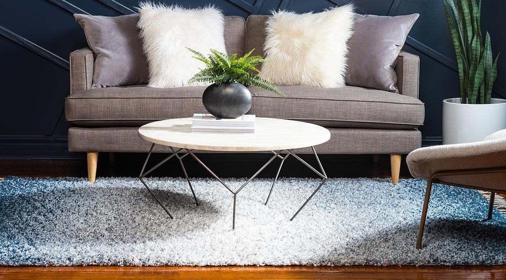 Velviona Gradient Shaggy Teppich | Weicher Hochflorteppich | Modernes Farbverlauf-Design