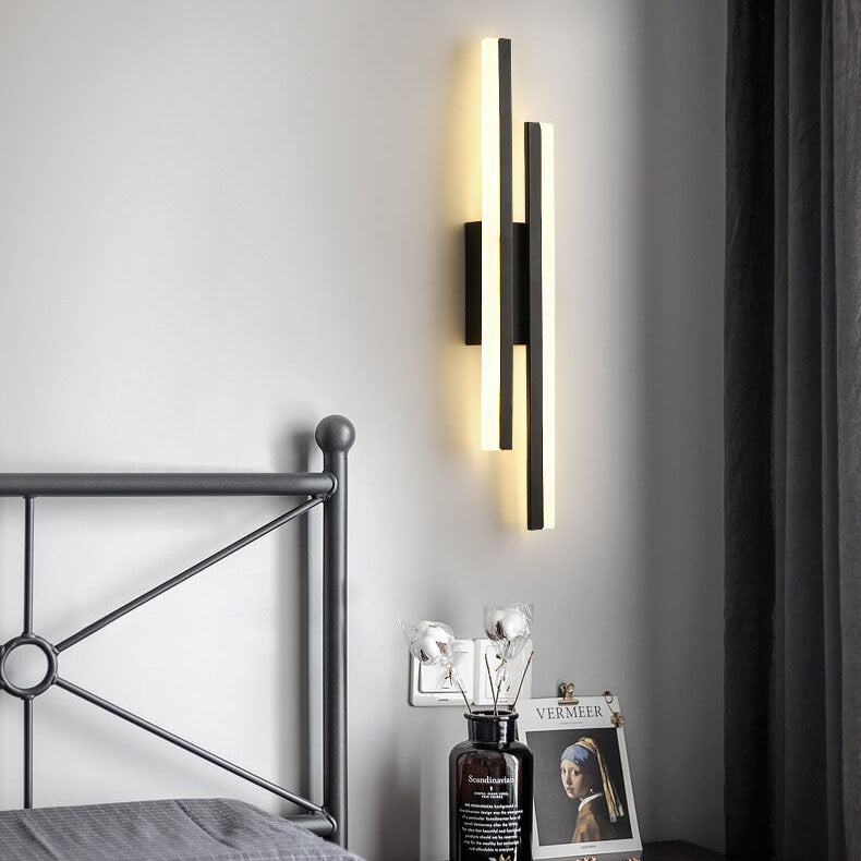 LuxLine Moderne LED Wandlampe | Minimalistisches Design | Eisen & Acryl | Dimmbares Licht