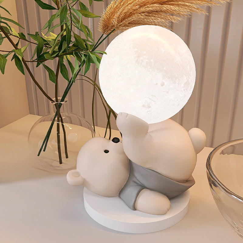 MoonBear Touch Lampe | LED Nachtlicht Teddybär | Stimmungslicht & Kinderzimmer Dekoration