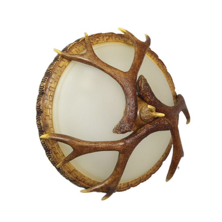 LumiHorn Vintage Deckenleuchte | Harz & Glas | 2/3/5-flammige Beleuchtung | Rustikaler Industrie-Stil