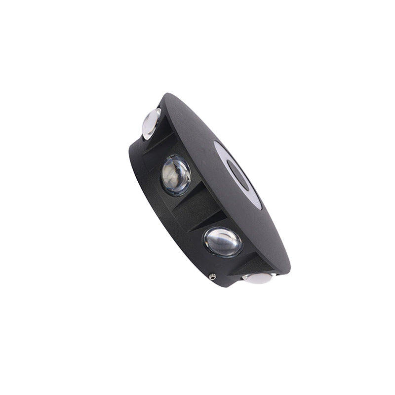 LumaNest LED Wandleuchte im skandinavischen Stil | Aluminium Rundschirm | Wetterfest für Außenbereich & Terrasse