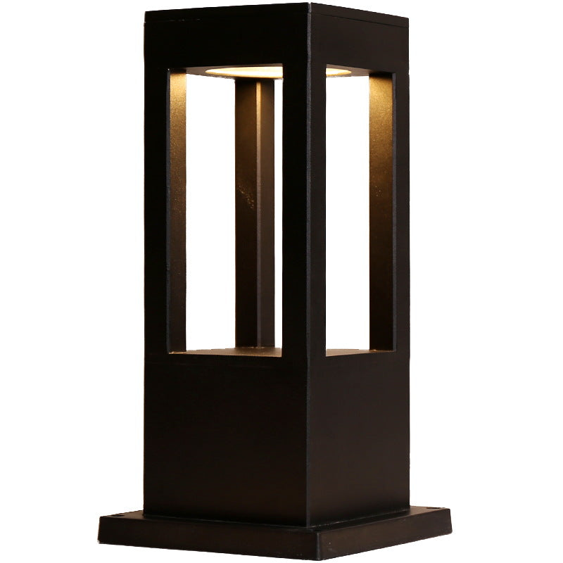 LumiTide LED Gartenlampe | Hohles geometrisches Design | Modernes Lichtsäulen-Layout | Außenbeleuchtung für Garten und Terrasse