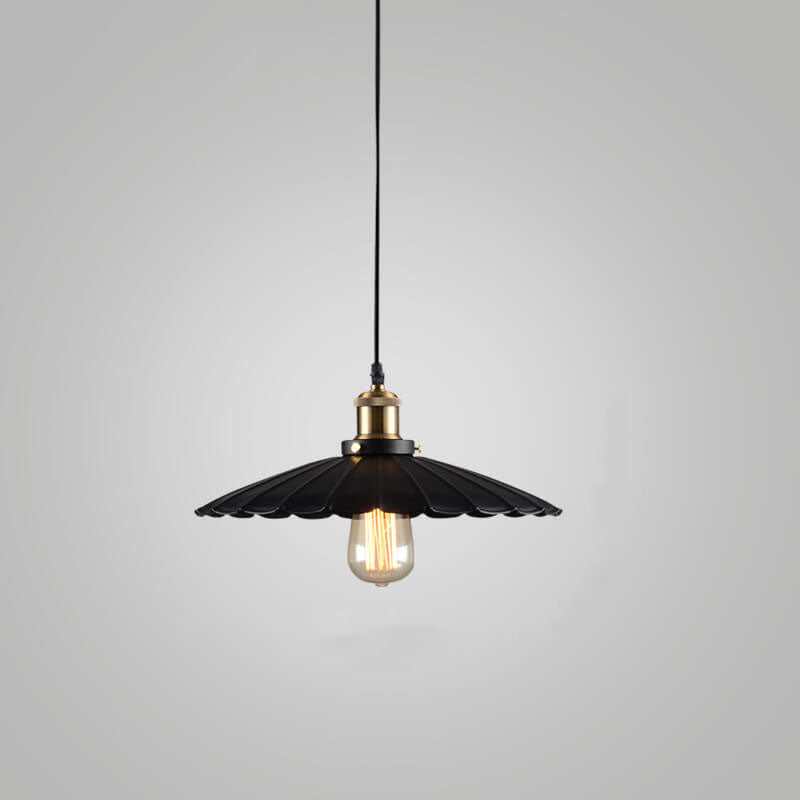 Ironique Vintage Industrial Pendelleuchte | Eisen-Lampenschirm | 1-Licht Design | Retro Beleuchtung für Wohnräume