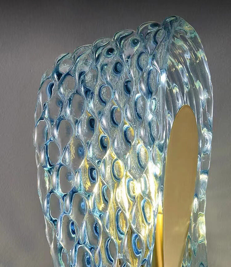 Floraluxe Moderne Blaue Blumen Wandleuchte | 2/3-flammig | Glas | Luxuriöse Wandbeleuchtung