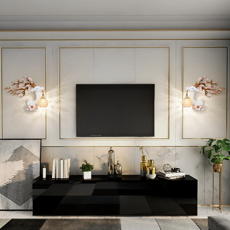 CrystaHorn Wandleuchte | Europäisches Kreatives Design | Kristallkugel-Lampenschirm | LED Wandlampe