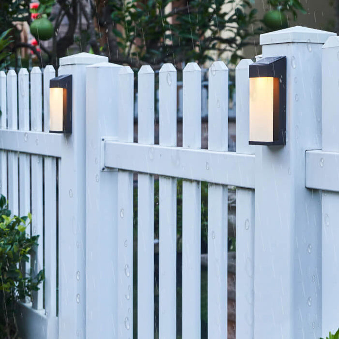 SolAura Frosted Glas Außenleuchte | Solar LED Wandleuchte | Wasserdicht & Energiesparend