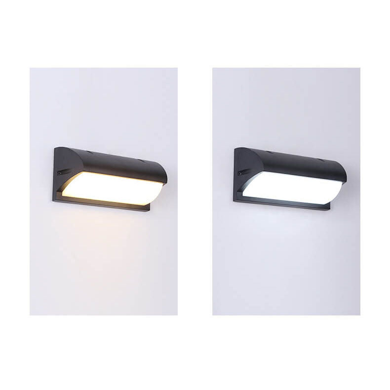 Zynistra AquaGlow Außenwandleuchte | Geometrisches Design | Wasserdicht | LED mit Sensor