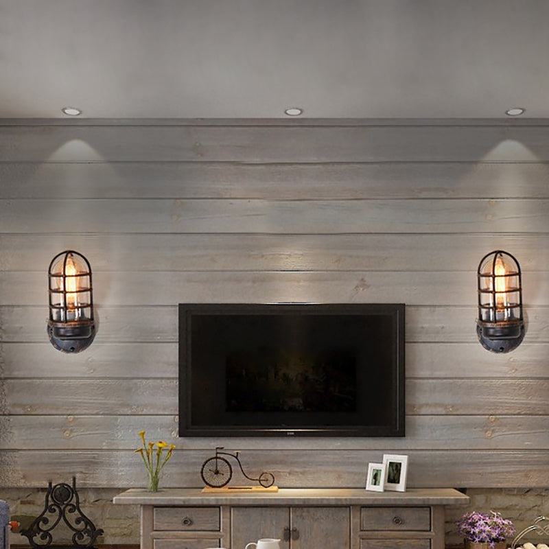 CageBright Aluminium Wandlampe mit Rundkäfig | Wasserdicht | Industrielles Design für Eingangsbereich & Außenbereich