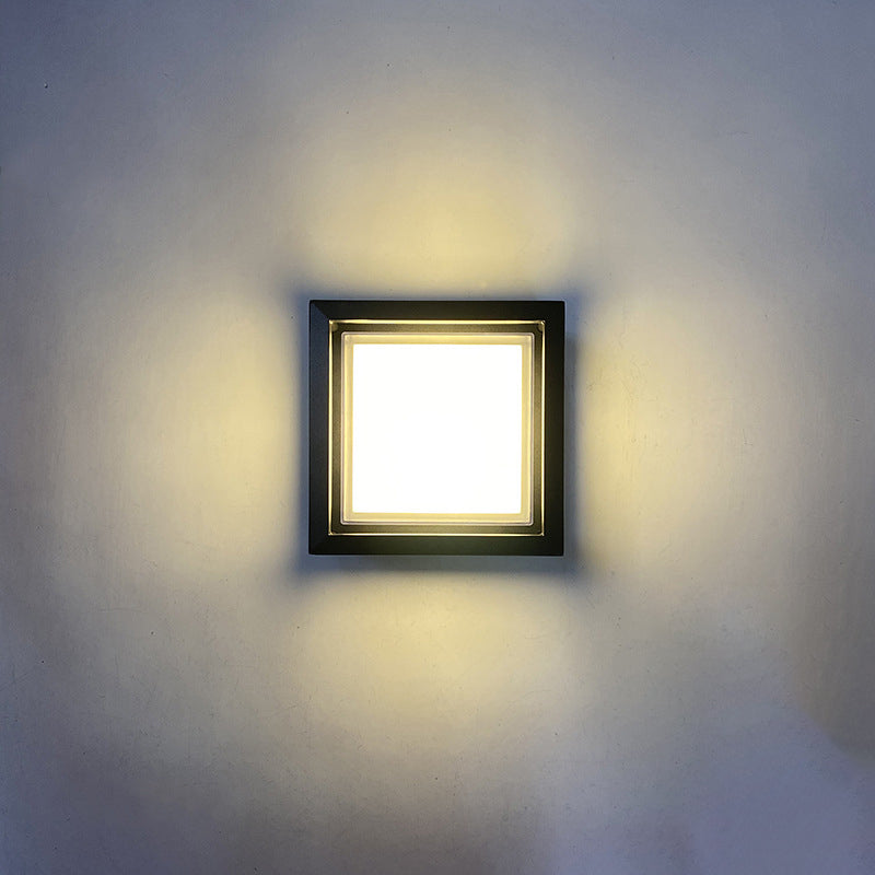 LumenSquare Waterproof LED Außenwandleuchte | Zeitloses Aluminium-Acryl Design | Garten- und Terrassenbeleuchtung