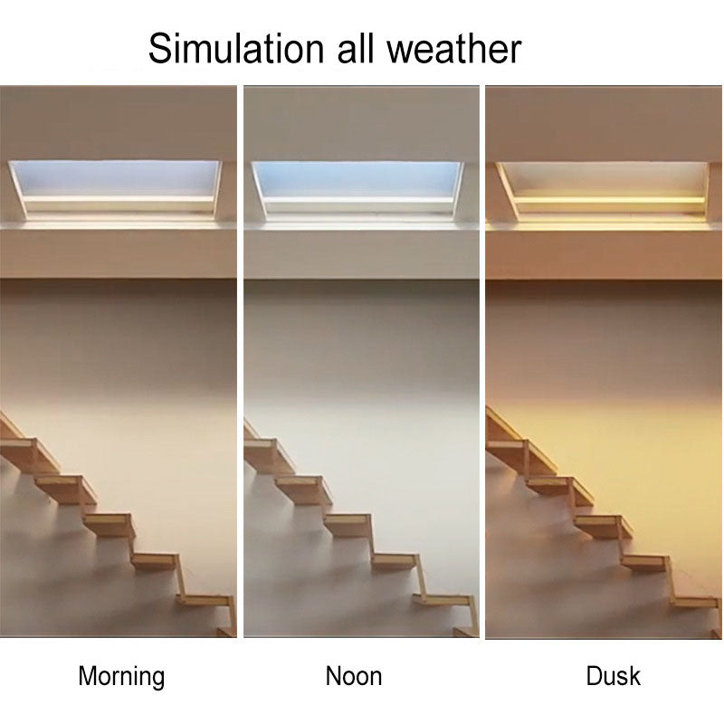 HaloSky Intelligente LED-Deckenleuchte | Modernes Design | Aluminium | Simulation von Wettereffekten