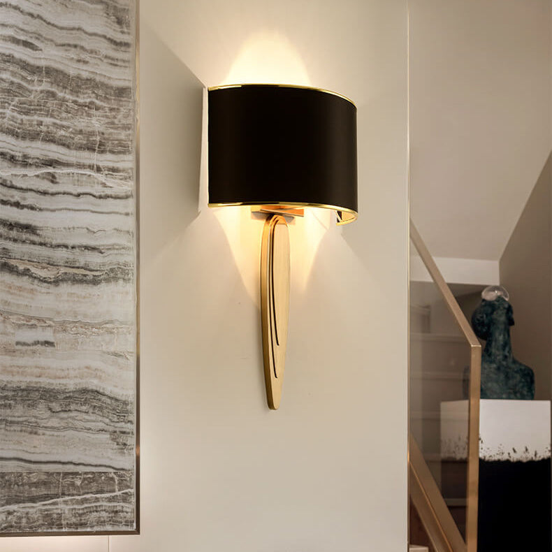 Eleganta Lux LED Wandleuchte | Minimalistisches Design | Stoffschirm & Edelstahl | Modern & Elegant