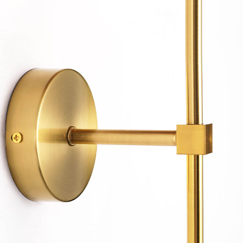 LumiElegance Vintage Wandlampe | Plissee-Stoffschirm | Eleganter Arm | Klassische Beleuchtung