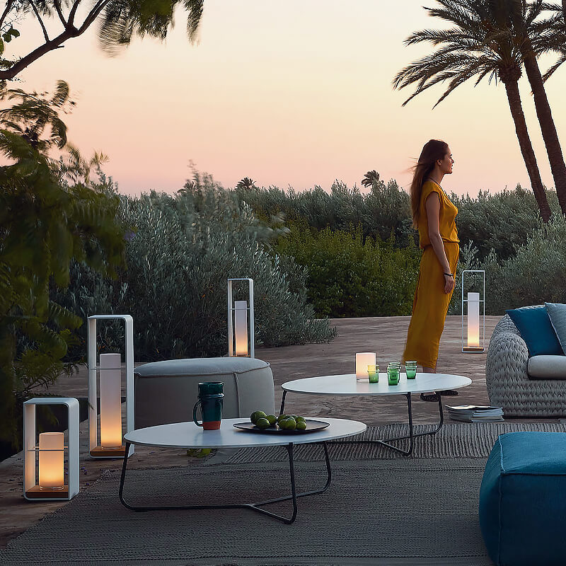 LumiSquare LED Gartenleuchte | Minimalistisches Design | Edelstahlrahmen | Wetterfest | Für Außenbereiche und Terrassen