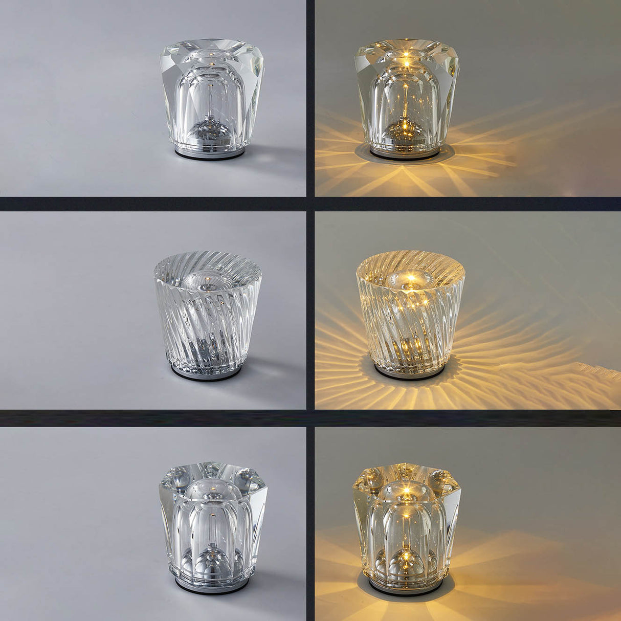 Crystavo Zylindrische Kristall LED Tischlampe | Kreatives Design | Perfekt für Schlafzimmer & Dekoration