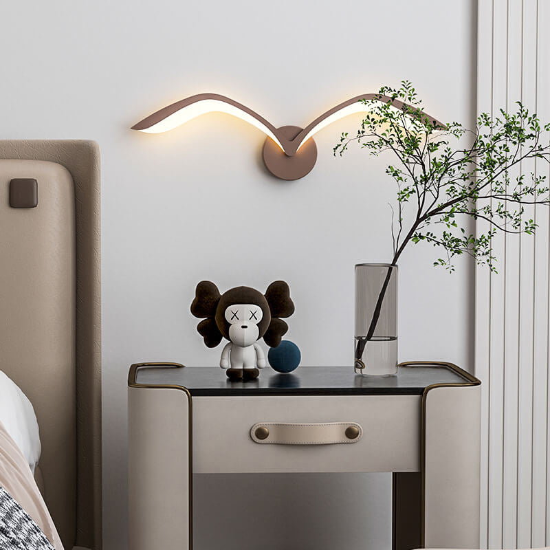 AeroViva Nordic Design LED-Wandleuchte | Minimalistisches Acryl | Seemöwen-Design | Energieeffizient & Modern
