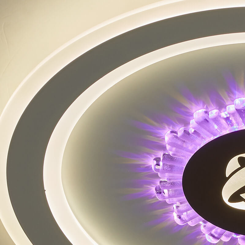 Lumivolt Astra LED Deckenleuchte | Modernes Acryl-Design | Farbwechsel | Dimmbar mit Fernbedienung