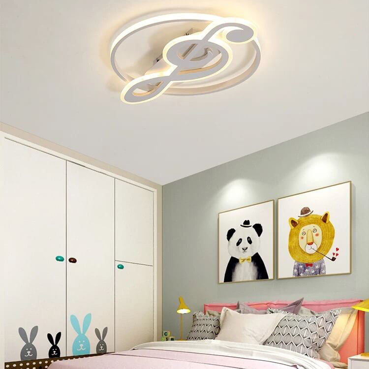 MelodiaLux LED Deckenleuchte | Nordic Design | Musiknoten Stil | Dimmbares Licht | Moderne Deckenlampe