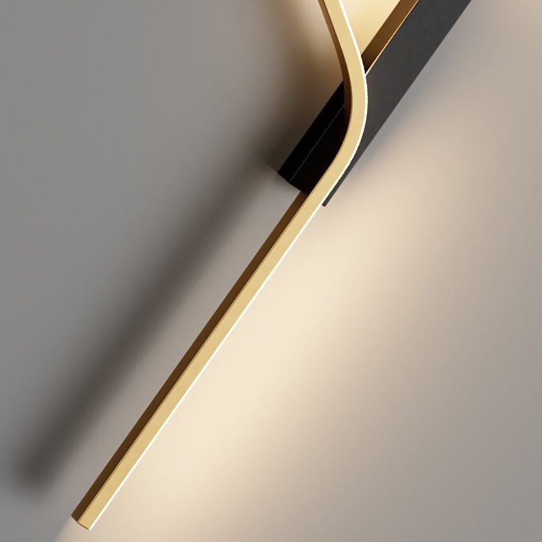 WaveLume LED Wandleuchte | Modernes Aluminium-Design | Welliger Streifen | Für Schlafzimmer & Wohnzimmer