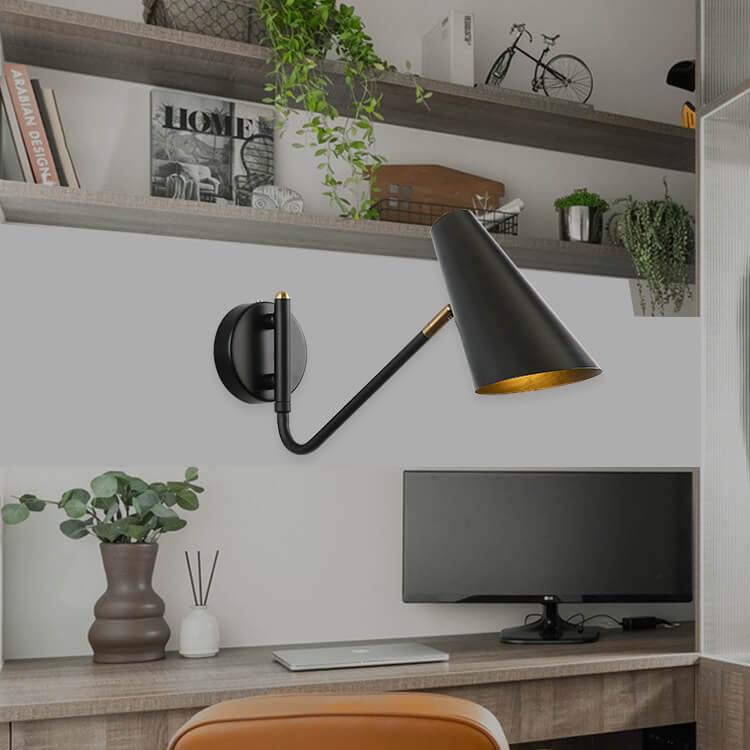 LioraFlex Drehbare Wandlampe | Nordic Design | Minimalistisch | Schwarz, Weiß oder Gold | Wandleuchte für Zuhause