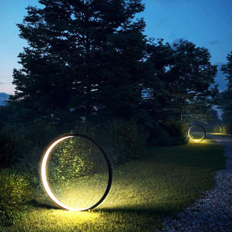 LunoRing LED Gartenleuchte | Wasserdicht | Aluminium Ringdesign | Acryl-Lampenschirm | Outdoor Beleuchtung