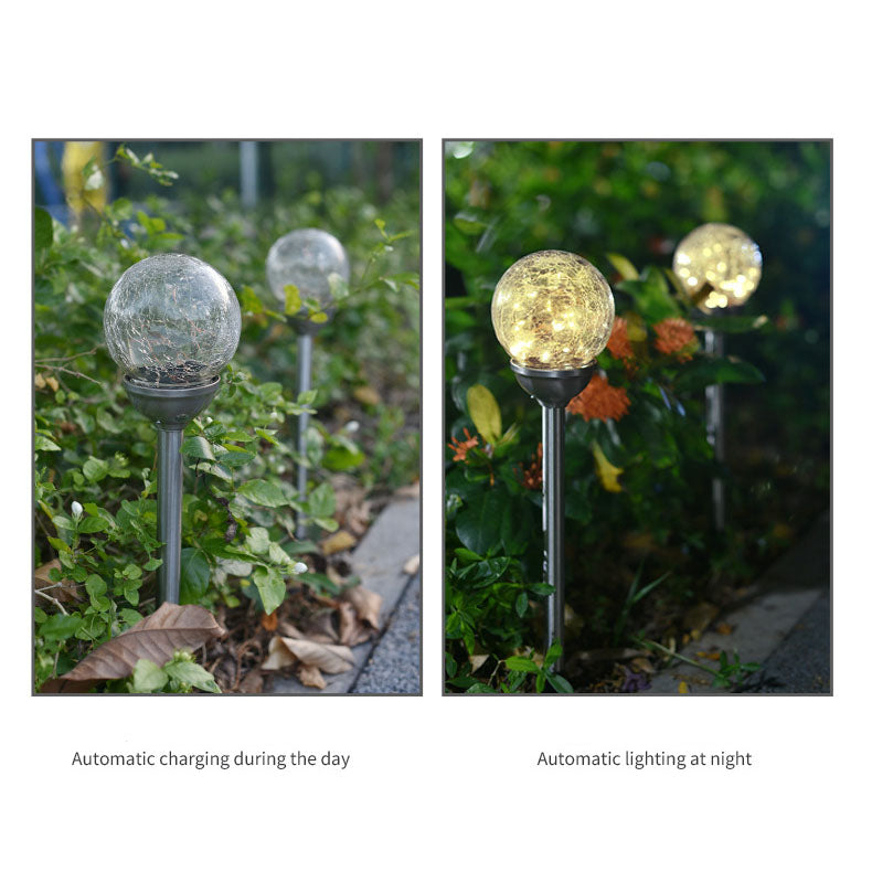 Lumevora Solar Gartenleuchte | Farbige LED Rundkopf-Lampe | Solarbetrieben | Landschaftslicht für Rasen & Wege