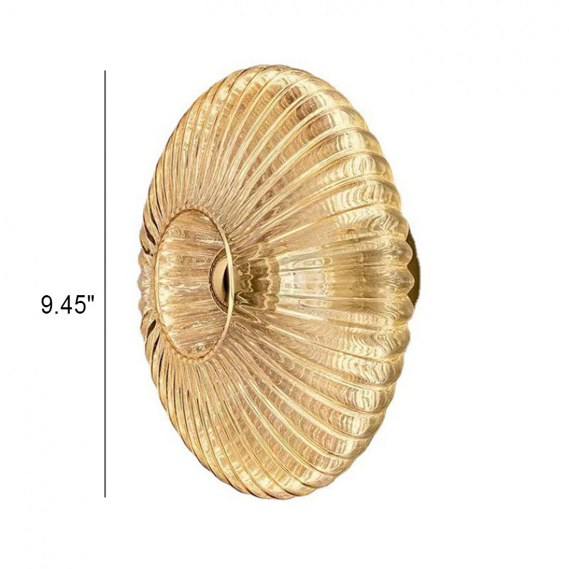 GlowDisc Vintage Wandleuchte | Strukturiertes Glas | Zeitloses Design