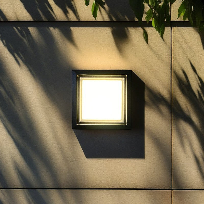 LumenSquare Waterproof LED Außenwandleuchte | Zeitloses Aluminium-Acryl Design | Garten- und Terrassenbeleuchtung