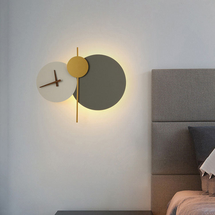 Chronora LED Wandlampe mit Uhr | Modernes Rundes Design | Minimalistisch & Funktional | Stimmungslicht