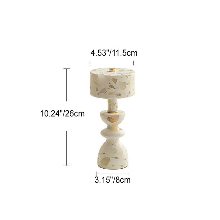 LumiIron Minimalistische LED Tischlampe mit Marmorfuß | USB-Anschluss | Dekorative Beleuchtung | Weiß, Orange, Grün, Translucent Weiß