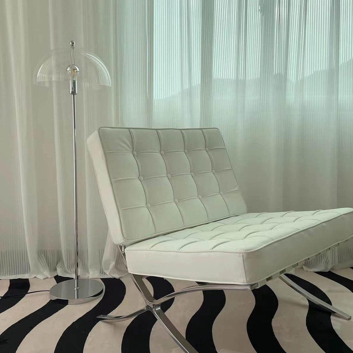 MushLight Retro Stehlampe | Acryl Pilzdesign | 1-flammig | Stilvolle LED Beleuchtung