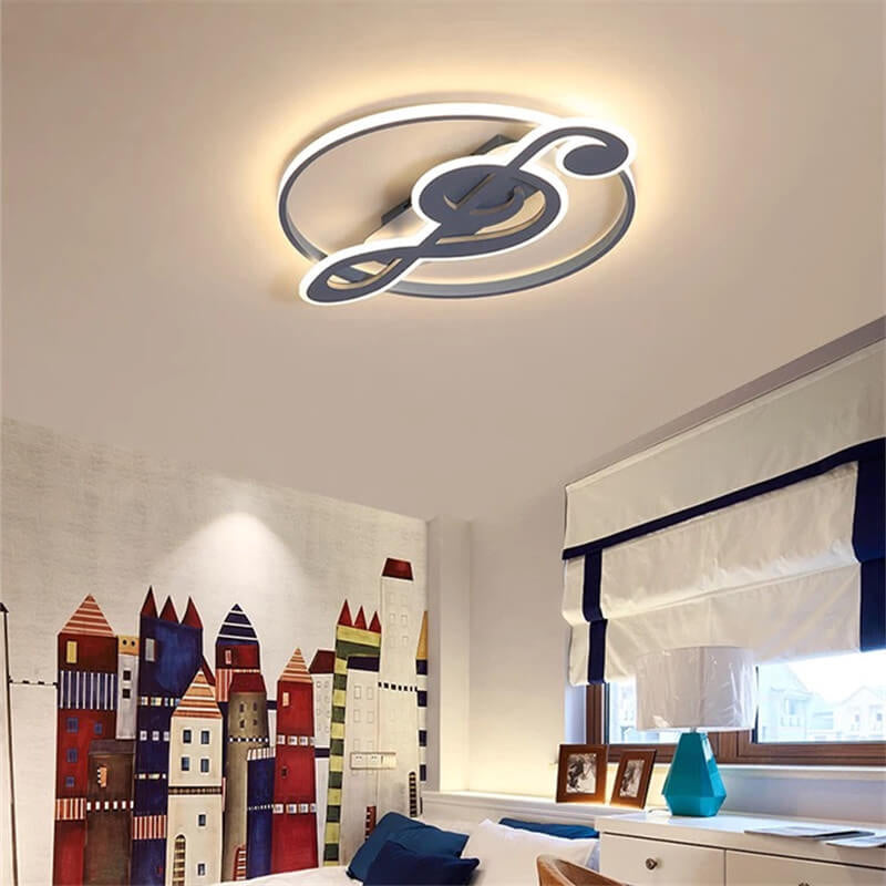 MelodiaLux LED Deckenleuchte | Nordic Design | Musiknoten Stil | Dimmbares Licht | Moderne Deckenlampe
