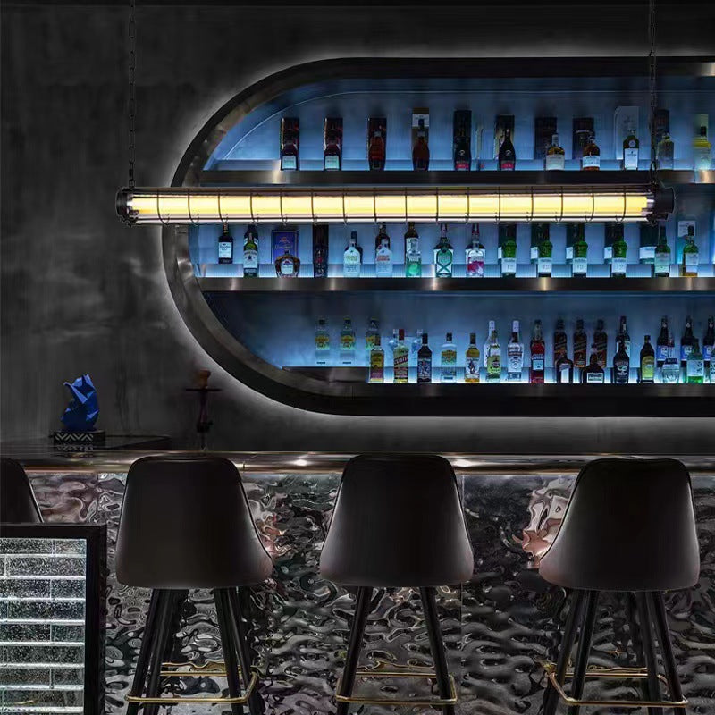 Lynteris Insel-Leuchte | Modernes Industrie-Design | Acryl & Metall | 1/2-flammig | Esszimmer-Beleuchtung