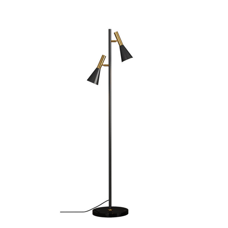 LumoHorn Nordic Design Stehlampe | Minimalistische Drehbare 2-Licht Lampe | Modernes Stehleuchten-Design