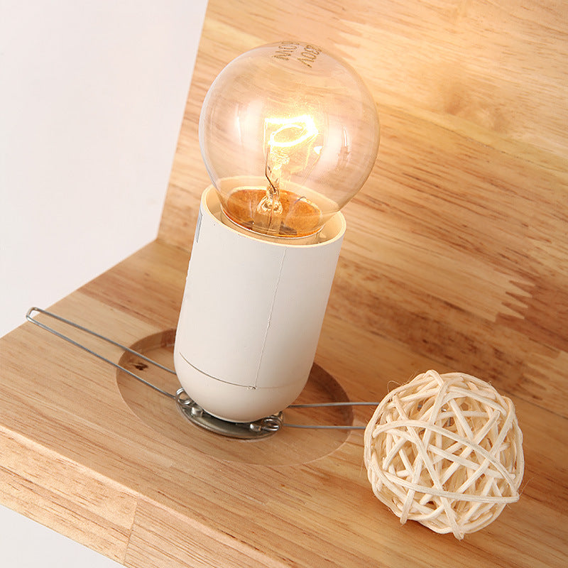 ZenSquare Wandlampe | Japanisches Minimalistisches Design | Holz & Glas | 1-Licht