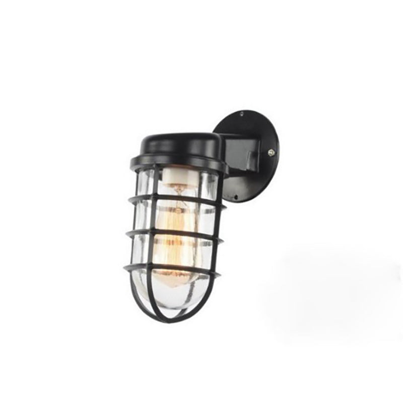 CageBright Aluminium Wandlampe mit Rundkäfig | Wasserdicht | Industrielles Design für Eingangsbereich & Außenbereich