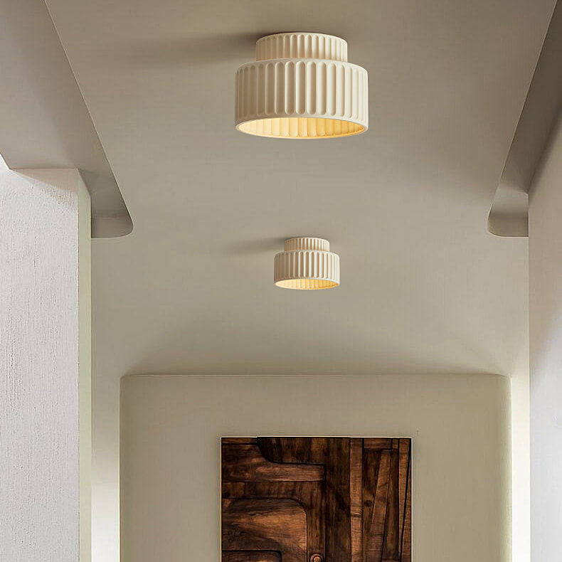 LumiStripes Handgefertigte Deckenleuchte | Runder Stil | 1-Licht LED-Deckenleuchte | Skulptiertes Design für Wohnzimmer & Schlafzimmer