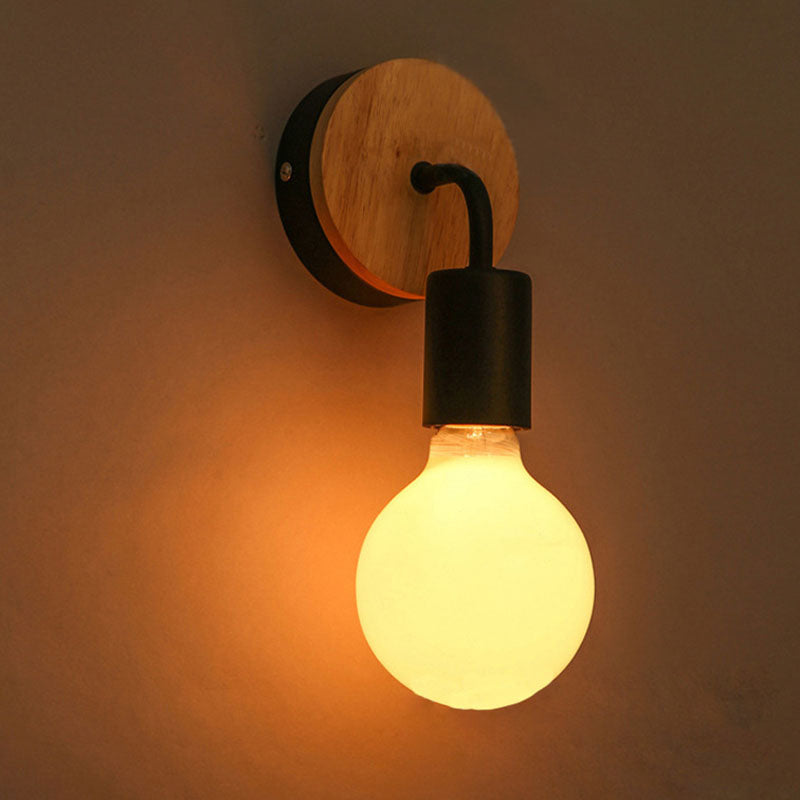 ArcoLune Wandleuchte | Modernes gebogenes Holz-Design | Beleuchtung für Schlafzimmer | Stilvoll & funktional