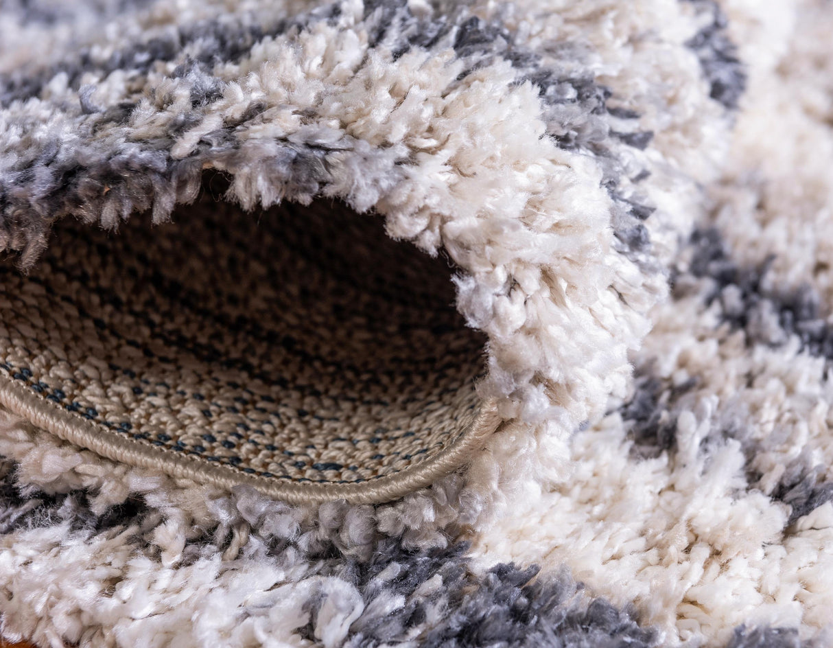 Velura MarbleDream Shaggy Teppich | Marmorierter Farbmix | Rutschfest | Weicher Hochflor | Stilvolle Deko für Zuhause