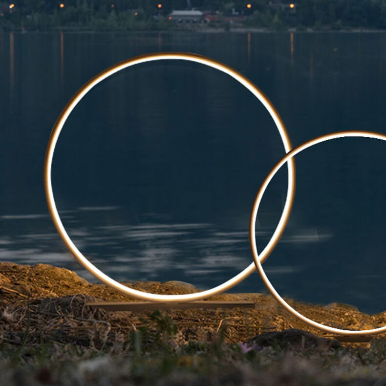 LunoRing LED Gartenleuchte | Wasserdicht | Aluminium Ringdesign | Acryl-Lampenschirm | Outdoor Beleuchtung